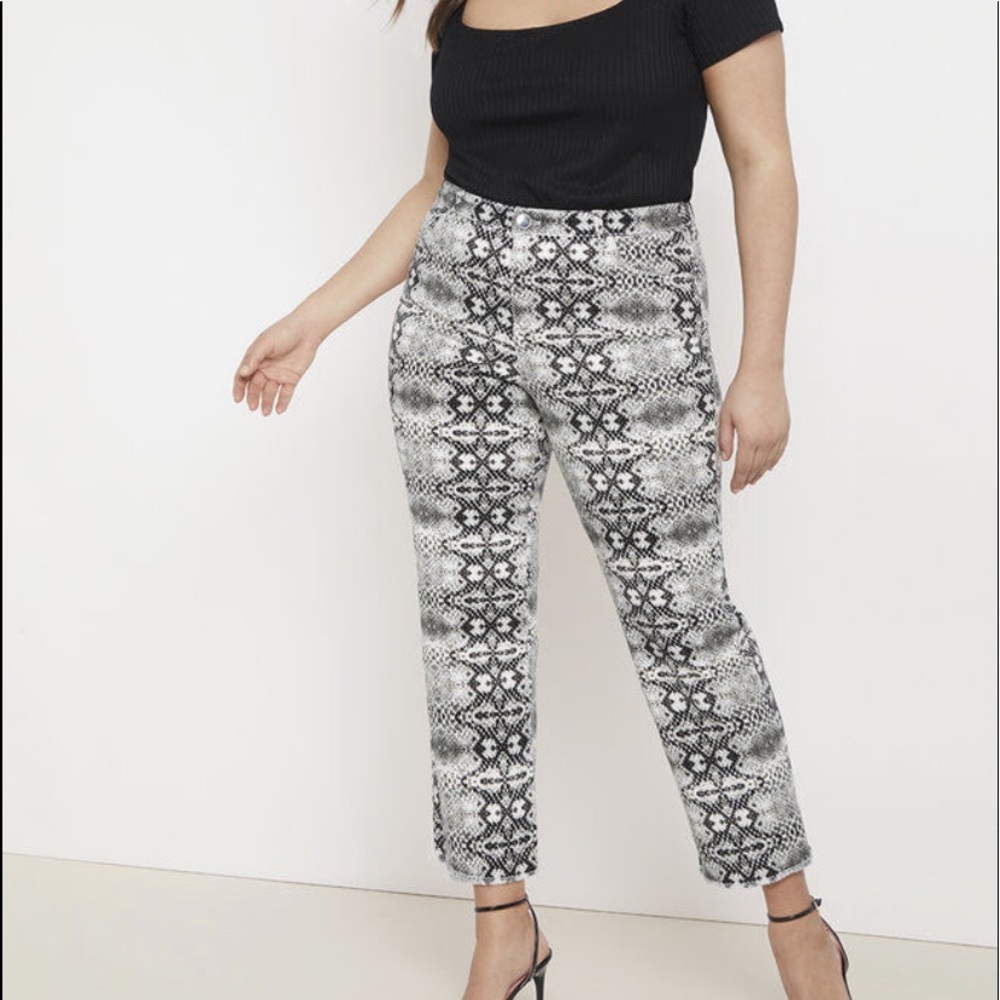 ELOQUII snakeskin jeans